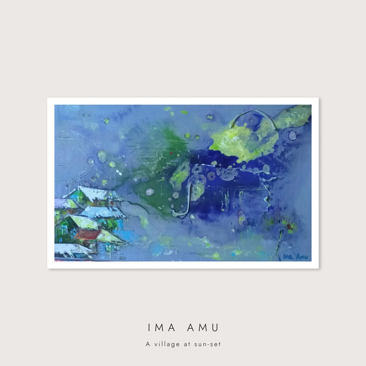 A Village at Sun - Set - Art Gllry - Ima Amu